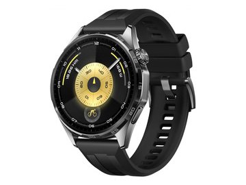 Смарт-часы HUAWEI Watch GT 6 46mm (ATM-B19) черный, с черным ремешком из фторэластомера