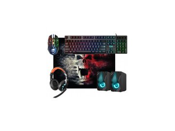 Игровой комплект defender tor mhp-127 (клавиатура + мышь с ковриком + наушники + колонки) Электросила