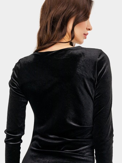 Платье женское велюровое черное, фото 6 из 45