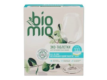 Таблетки для посудомоечной машины BioMio All-in-One с эфирным маслом эвкалипта (100 шт)