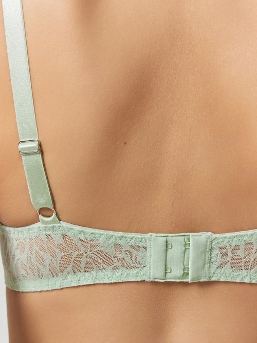 Бюстгальтер женский мятный с кружевом, фото 6 из 24