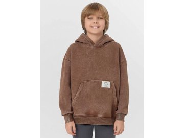 Теплое худи для мальчиков коричневое с начесом Марк Формель