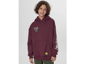 Теплое худи для мальчиков бордовое с начесом Марк Формель