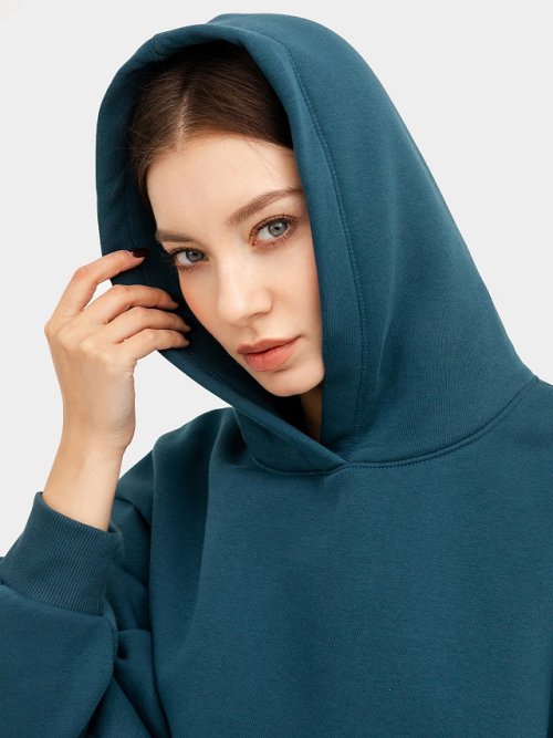 Худи женское в бирюзовом оттенке, фото 6 из 24