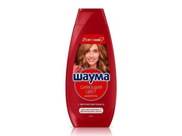 Шампунь ШАУМА Сиюящий Цвет для окрашенных и мелированных волос с экстрактом граната, 360 мл