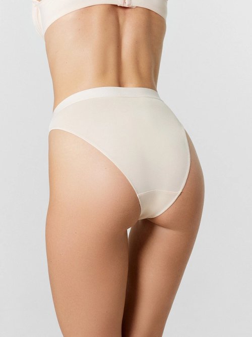 Трусы женские классические в бежевом цвете, фото 4 из 18