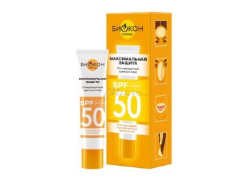 Солнцезащитный крем для лица БИОКОН SPF 50, 25 мл