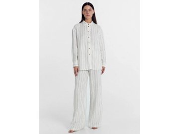 Рубашка женская светло-молочная в полоску Марк Формель