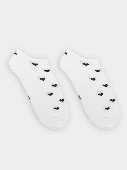Носки женские белые в сердечки, фото 5 из 6
