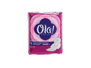 Прокладки женские гигиенические OLA! Luxe Мягкий шелк ультратонкие для нормальных выделений, 9 шт