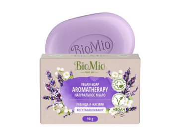 Акции Милы Корма Милая цена - Мыло натуральное BIOMIO Bio-Soap Aromatherapy Жасмин и эфирное масло Лаванды, 90г