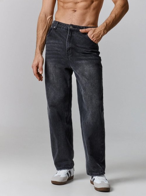 Джинсы мужские baggy leg черные, фото 5 из 20