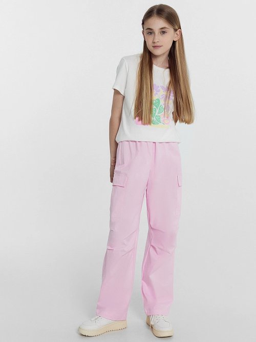 Брюки для девочек в светло-розовом цвете, фото 1 из 5