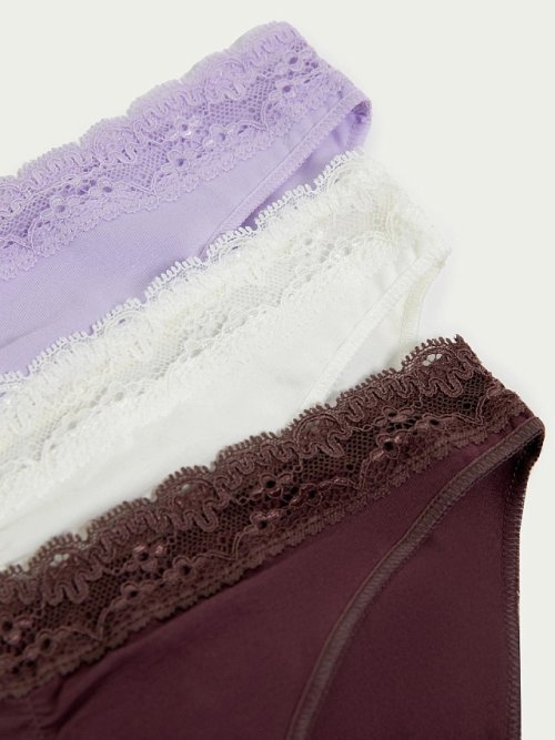 Трусы женские слипы мультипак (3 шт.) в розовом цвете, фото 10 из 30