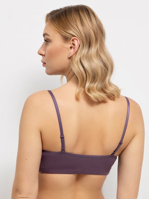 Бюстье в оттенке "гортензия" с кружевным декором, фото 4 из 5