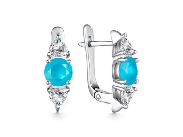 Серьги с английским замком, серебро 925 проба