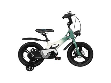 Велосипед детский YAYALE 67-029 14" (бело-зеленый)