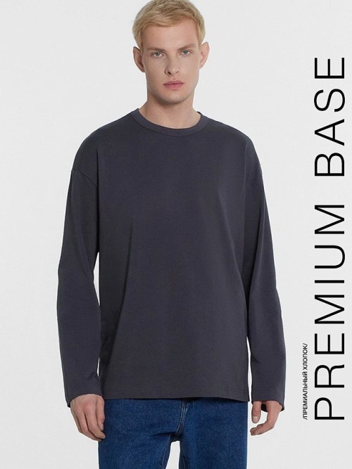 Лонгслив мужской серый, фото 1 из 6