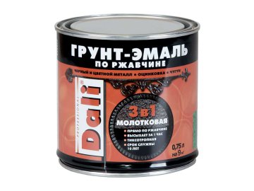 Эмаль DALI Молотковая по ржавчине 3 в 1 (750мл, шоколадный)