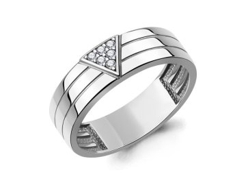 Кольцо декоративное Aquamarine, серебро 925 проба, вставка фианит