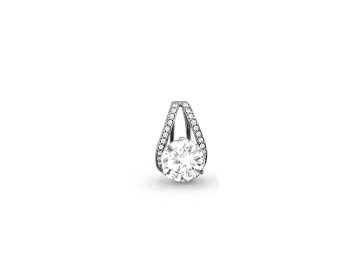 Подвеска декоративная Aquamarine, серебро 925 проба, вставка фианит 7 Карат