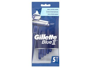 Станок для бритья одноразовый GILLETTE blue II С увлажняющей полоской, 5 шт