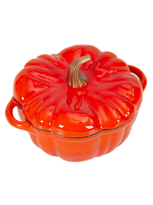 Кокотница чугунная эмалированная Pumpkin 0,5л, фото 8 из 15
