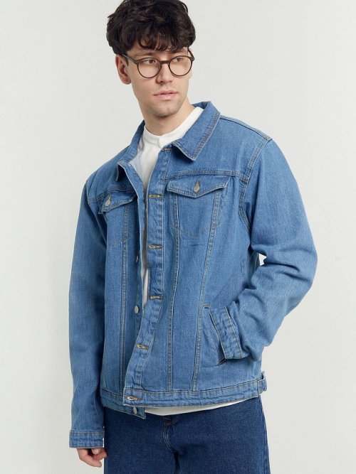 Жакет мужской джинсовый в синем цвете, фото 3 из 12