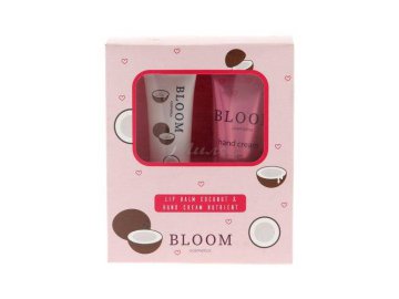 Набор подарочный BLOOM COSMETICS Крем для рук питательный 30 мл + Бальзам для губ Coconut, 10 мл