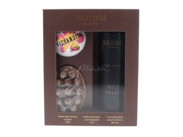 Подарочный набор BLOOM Cosmetics Sweet tobacco Гель для душа, 250 мл + Мыло массажное, 100 г + Бомба для ванн, 135 г