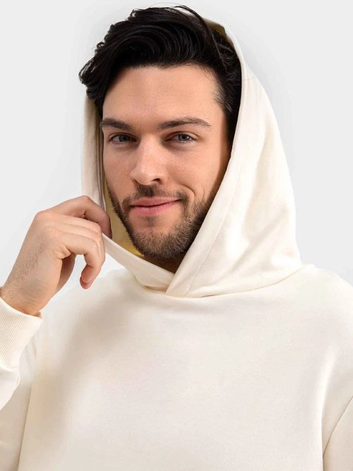 Худи мужское теплое в цвете "молочный", фото 4 из 4