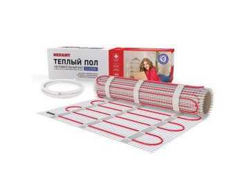 Теплый пол Rexant Classic RNX-10,0-1500 (площадь 10,0 м2 (0,5 х 20,0 м)), 1500 Вт, двухжильный с экраном