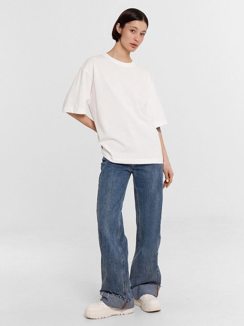 Футболка женская белая оверсайз, фото 3 из 5