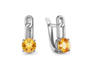 Серьги с английским замком Aquamarine, серебро 925 проба