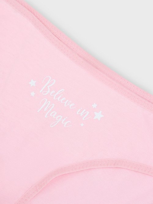 Трусы для девочек розовые с надписью "believe in magic", фото 3 из 12