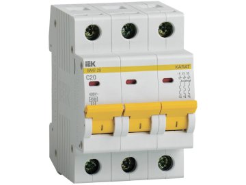 Выключатель автоматический IEK ВА 47-29 20А 3P 4.5кА С MVA20-3-020-C