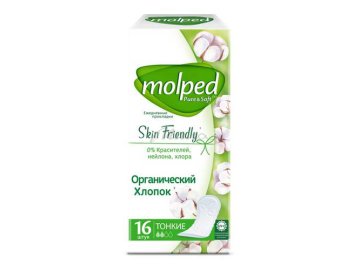 Прокладки ежедневные гигиенические MOLPED женские Пьюр Энд Софт, 16 шт