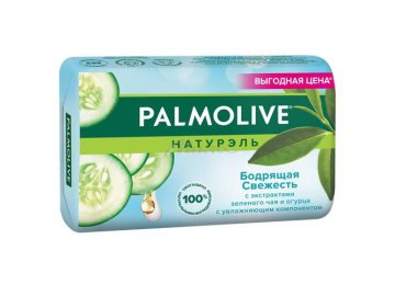 Мыло туалетное PALMOLIVE Натурэль Бодрящая Свежесть с экстрактом зеленого чая и огурца, 150 г