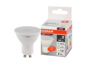 Лампа светодиодная OSRAM MR16 6W 3000K GU10 в Барановичах 5 элемент