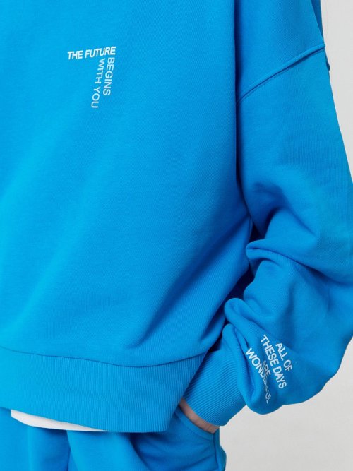 Анорак для девочек в голубом цвете с печатью, фото 5 из 17