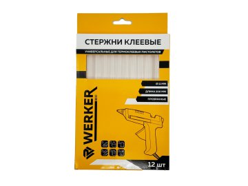 Стержень клеевой WERKER 11х200мм прозрачн. (уп.12шт) в Жлобине Ома