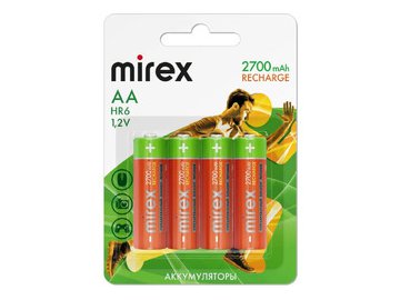 Аккумулятор Mirex AA 2700mAh 4 шт 23702-HR6-27-E4