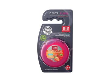 Нить зубная SPLAT объемная серии Professional DentalFloss с ароматом клубники, 30 м