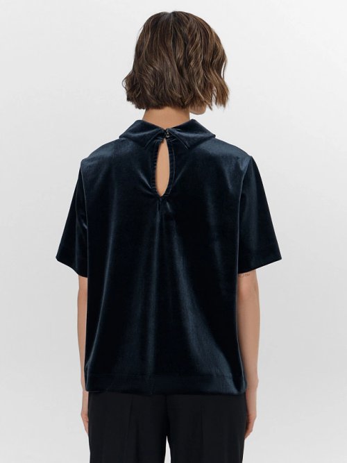 Поло велюровое женское черное, фото 2 из 6