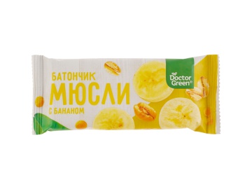 Батончик-мюсли"DOCTOR GREEN"(бан)50г в Мозыре Евроопт