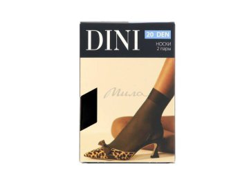 Мила каталог Столбцы - Носки женские DINI Daily 20 ден, размер 23-25, цвет nero, 2 пары