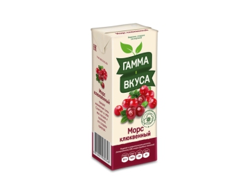 Морс Гамма вкуса клюквенный 0,2л на акции в магазинах Корона