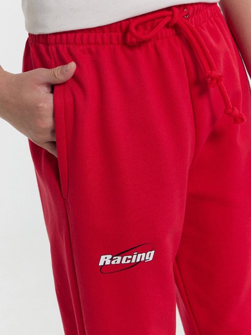 Брюки для мальчиков красные с надписью "racing", фото 5 из 5