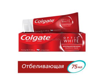 Зубная паста COLGATE Optic White отбеливающая, 75 мл