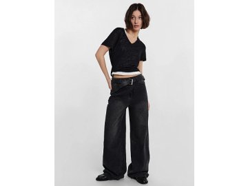 Джинсы женские Wide leg fit серые